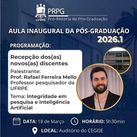 AULA INAUGURAL DA PÓS GRADUAÇÃO